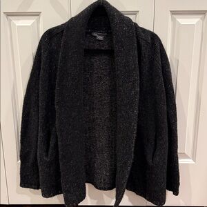 Vince charcoal wool cashmere silk open front cardigan sweater size small